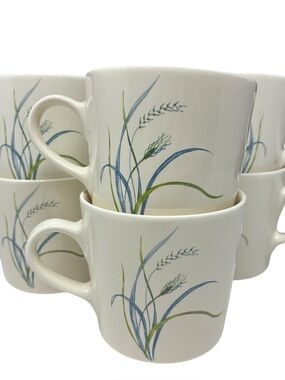 Corelle Coordinates Coastal Breeze Stoneware 3" Coffee Mugs Set Of 6